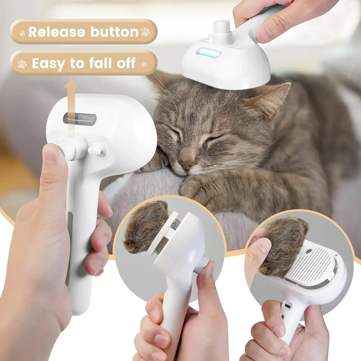 3 In 1 Pet Spray Grooming Comb Steamy Dogs & Cats