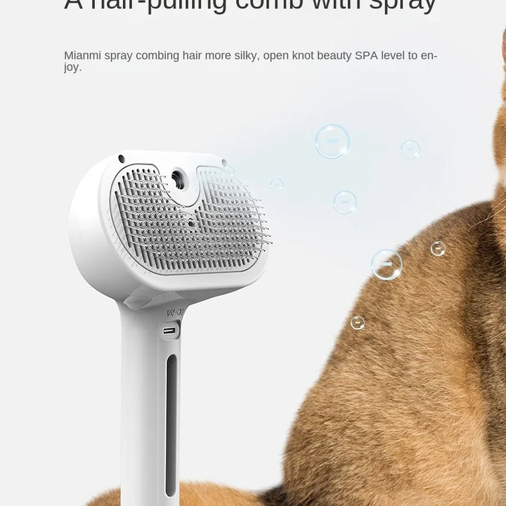 3 In 1 Pet Spray Grooming Comb Steamy Dogs & Cats